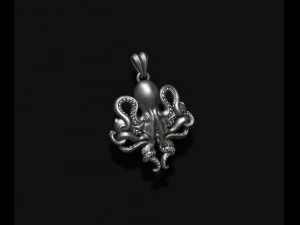 Octopus pendant 3D Print Model