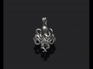 Octopus pendant 3D Print Model