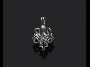 Octopus pendant 3D Print Model