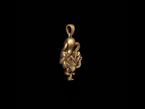 Octopus pendant 3D Print Model