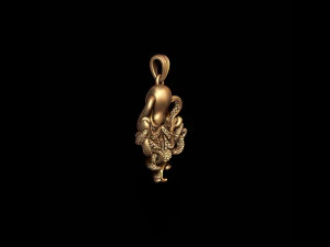 Octopus pendant 3D Print Model