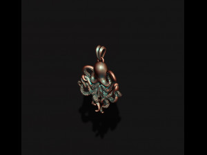 Octopus pendant 3D Print Model