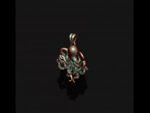 Octopus pendant 3D Print Model