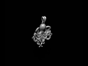 Octopus pendant 3D Print Model