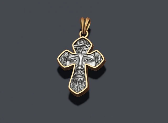 Jesus cross pendant 3D Print Model .c4d .max .obj .3ds .fbx .stl .blend