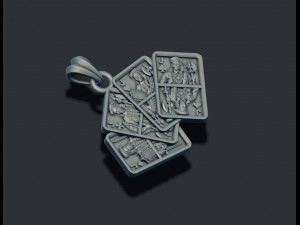 Pair of jacks playing cards pendant 3Dプリントモデル