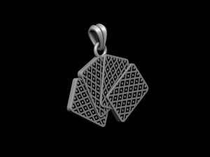 Pair of kings playing cards pendant 3D 打印模型