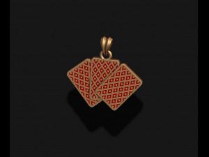 Pair of spades jacks queens kings playing cards pendant Modelo de Impressão 3D