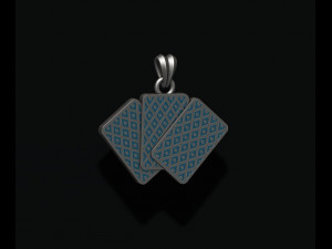Pair of spades jacks queens kings playing cards pendant Modelo de Impressão 3D