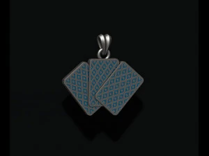 Pair of spades jacks queens kings playing cards pendant 3D Print Model