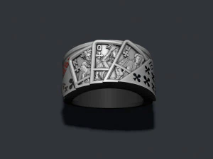Anello per coppia di carte da gioco a mazze Modello di stampa 3D