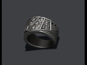 Pair of spades playing cards ring 3D Print Model