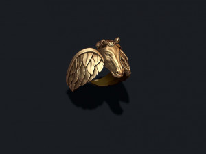 Pegasus ring Model Cetak 3D
