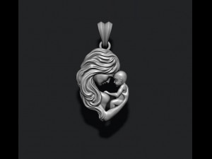Mother with baby pendant 3Dプリントモデル