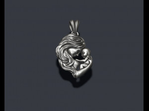 Mother with baby pendant Modelo de Impressão 3D