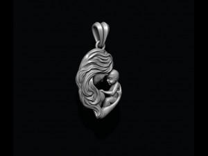 Mother with baby pendant Modelo de Impressão 3D