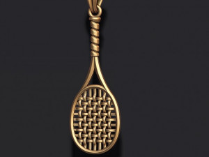 Tennis racket pendant Modello di stampa 3D