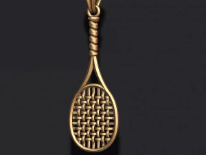Tennis racket pendant 3D Print Model