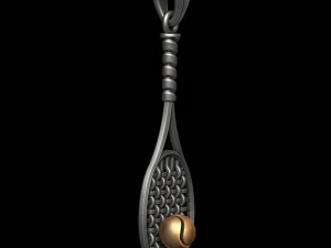 Tennis racket pendant 3D Print Model