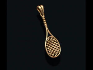 Tennis racket pendant 3D Print Model