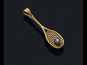 Tennis racket pendant Modello di stampa 3D