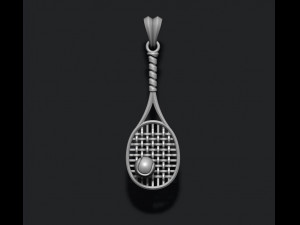 Tennis racket pendant Modello di stampa 3D
