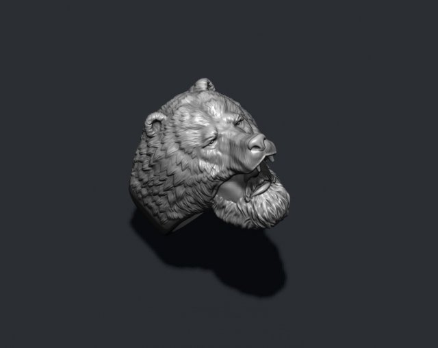 Man bear ring Model Cetak 3D .c4d .max .obj .3ds .fbx .stl .blend 