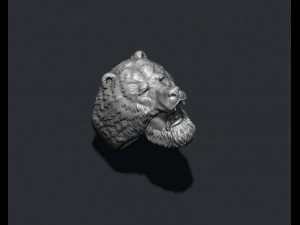 Man bear ring 3D Print Model