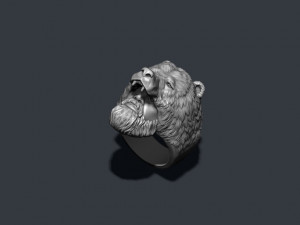 Man bear ring Model Cetak 3D