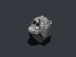 Man bear ring 3D Print Model
