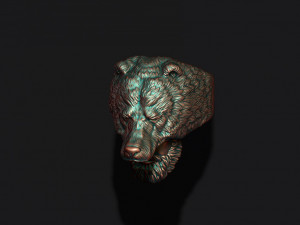 Man bear ring Model Cetak 3D
