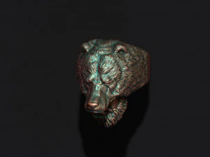 Man bear ring 3D Print Model