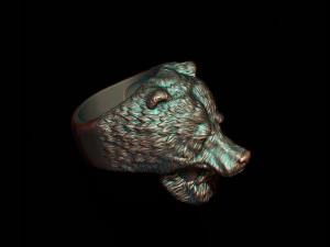 Man bear ring 3D Print Model
