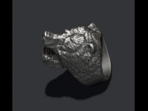 Man bear ring Model Cetak 3D