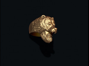 Man bear ring Model Cetak 3D