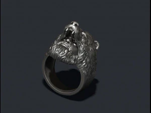 Man bear ring 3D Print Model