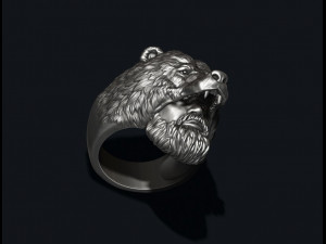 Man bear ring Model Cetak 3D