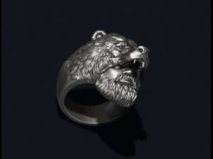 Man bear ring 3D Print Model