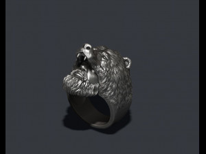 Man bear ring Model Cetak 3D