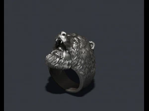 Man bear ring 3D Print Model