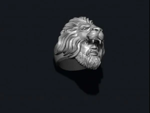 Man lion ring 3D Print Model