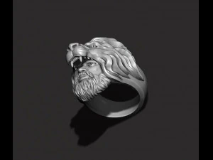Man lion ring 3D Print Model