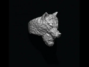 Man wolf ring 3D Print Model