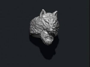 Man wolf ring Modelo de Impressão 3D
