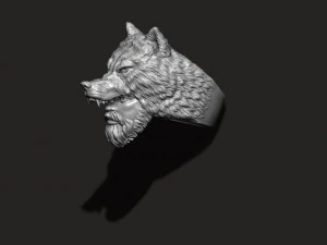 Man wolf ring 3D Print Model