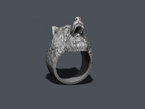 Man wolf ring Modelo de Impressão 3D
