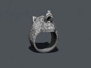 Man wolf ring 3D Print Model