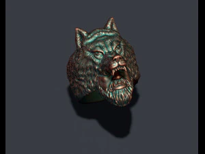 Man wolf ring 3D Print Model