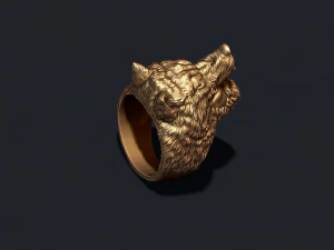 Man wolf ring 3D Print Model