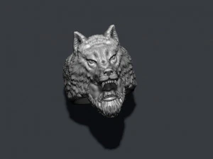 Man wolf ring 3D Print Model